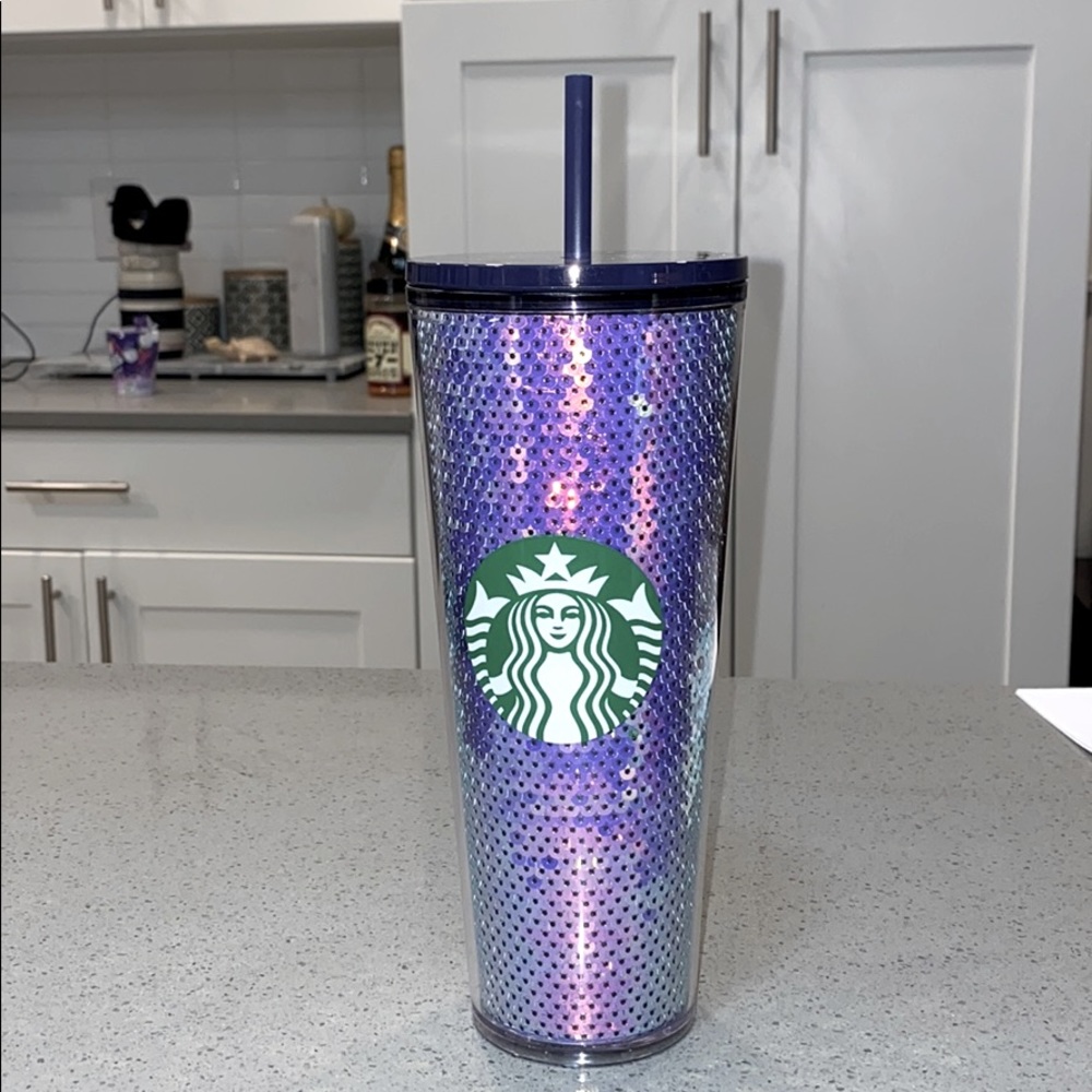 Starbucks 2020 holiday tumbler sequin purple